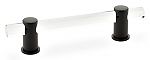 Schaub and Company Lumiere 4" (102mm) Center-to-Center Cabinet Pull (Clear Acrylic/Oil Rubbed Bronze)