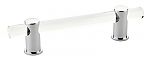 Schaub and Company Lumiere 4" (102mm) Center-to-Center Cabinet Pull (Clear Acrylic/Polished Chrome)