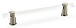 Schaub and Company Lumiere 6" (152mm) Center-to-Center Cabinet Pull (Clear Acrylic/Satin Nickel)