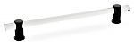 Schaub and Company Lumiere 8" (203mm) Center-to-Center Cabinet Pull (Clear Acrylic/Matte Black)