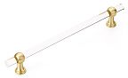 Schaub and Company Lumiere Transitional 12" (305mm) Center-to-Center Appliance Pull (Clear Acrylic/Satin Brass)