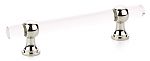 Schaub and Company Lumiere Transitional 4" (102mm) Center-to-Center Cabinet Pull (Clear Acrylic/Polished Nickel)