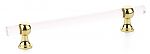 Schaub and Company Lumiere Transitional 6" (152mm) Center-to-Center Cabinet Pull (Clear Acrylic/Polished Brass)