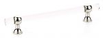 Schaub and Company Lumiere Transitional 6" (152mm) Center-to-Center Cabinet Pull (Clear Acrylic/Polished Nickel)