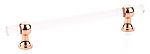 Schaub and Company Lumiere Transitional 6" (152mm) Center-to-Center Cabinet Pull (Clear Acrylic/Polished Rose Gold)