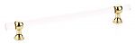 Schaub and Company Lumiere Transitional 8" (203mm) Center-to-Center Cabinet Pull (Clear Acrylic/Polished Brass)
