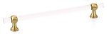 Schaub and Company Lumiere Transitional 8" (203mm) Center-to-Center Cabinet Pull (Clear Acrylic/Satin Brass)
