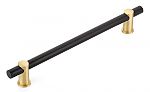 Schaub and Company Fonce 12" (305mm) Center-to-Center Appliance Pull (Matte Black/Satin Brass)