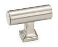 Schaub and Company Haniburton 1-5/8" (41mm) Cabinet T-Knob (Satin Nickel)