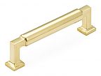 Schaub and Company Haniburton 4" (102mm) Center-to-Center Cabinet Pull (Unlacquered Brass)