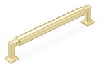 Schaub and Company Haniburton 6" (152mm) Center-to-Center Cabinet Pull (Satin Brass)