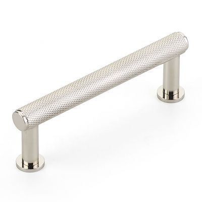 Schaub and Company Pub House 3-1/2" (89mm) Center-to-Center Knurled Cabinet Pull (Polished Nickel)