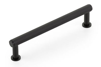 Schaub and Company Pub House 5" (128mm) Center-to-Center Knurled Cabinet Pull (Matte Black)