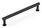 Schaub and Company Pub House 6" (152mm) Center-to-Center Knurled Cabinet Pull (Matte Black)