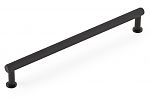 Schaub and Company Pub House 8" (203mm) Center-to-Center Knurled Cabinet Pull (Matte Black)