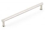 Schaub and Company Pub House 8" (203mm) Center-to-Center Knurled Cabinet Pull (Polished Nickel)