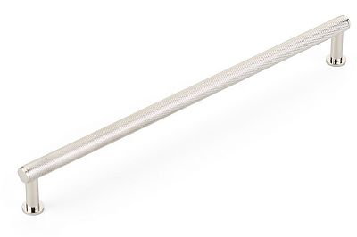 Schaub and Company Pub House 10" (254mm) Center-to-Center Knurled Cabinet Pull (Polished Nickel)