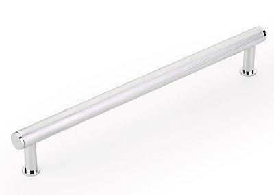 Schaub and Company Pub House 12" (305mm) Center-to-Center Knurled Appliance Pull (Polished Chrome)