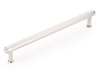 Schaub and Company Pub House 12" (305mm) Center-to-Center Knurled Appliance Pull (Polished Nickel)