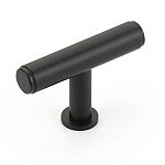 Schaub and Company Pub House 2" (51mm) Smooth Cabinet T-Knob (Matte Black)