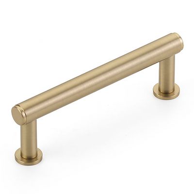 Schaub and Company Pub House 3-1/2" (89mm) Center-to-Center Smooth Cabinet Pull (Signature Satin Brass)