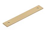 Schaub and Company Pub House 4" (102mm) Center-to-Center Backplate for Pulls (Signature Satin Brass)