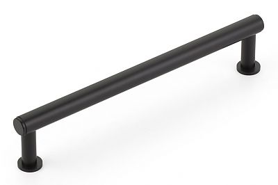 Schaub and Company Pub House 6" (152mm) Center-to-Center Smooth Cabinet Pull (Matte Black)