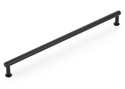 Schaub and Company Pub House 12" (305mm) Center-to-Center Smooth Cabinet Pull (Matte Black)