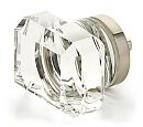 Schaub and Company City Lights 1-3/4" (44mm) Rectangular Glass Cabinet Knob (Satin Nickel/Clear Glass)