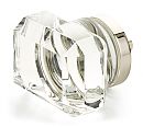 Schaub and Company City Lights 1-3/4" (44mm) Rectangular Glass Cabinet Knob (Polished Nickel/Clear Glass)
