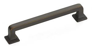 Schaub and Company Menlo Park 5" (128mm) Center-to-Center Cabinet Pull (Ancient Bronze)
