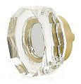 Schaub and Company City Lights 1-3/4" (44mm) Multi-Sided Glass Cabinet Knob (Satin Brass/Clear Glass)