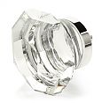 Schaub and Company City Lights 1-3/4" (44mm) Faceted Dome Glass Cabinet Knob (Polished Chrome/Clear Glass)