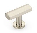 Schaub and Company Heathrow 1-3/4" (44mm) Cabinet T-Knob (Brushed Nickel)