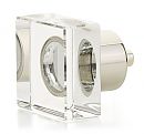 Schaub and Company City Lights 1-1/4" (32mm) Square Glass Cabinet Knob (Polished Nickel/Clear Glass)