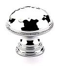 Schaub and Company Atherton 1-1/4" (32mm) Hammered Face Knurled Edge Cabinet Knob (Polished Chrome)