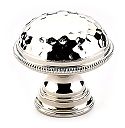 Schaub and Company Atherton 1-1/4" (32mm) Hammered Face Knurled Edge Cabinet Knob (Polished Nickel)
