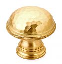 Schaub and Company Atherton 1-1/4" (32mm) Hammered Face Knurled Edge Cabinet Knob (Satin Brass)