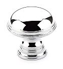 Schaub and Company Atherton 1-1/4" (32mm) Plain Faced Knurled Edge Cabinet Knob (Polished Chrome)