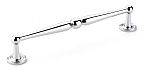 Schaub and Company Atherton 8" (203mm) Center-to-Center Knurled Footplate Cabinet Pull (Polished Chrome)