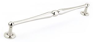 Schaub and Company Atherton 15" (381mm) Center-to-Center Plain Footplate Cabinet Pull (Polished Nickel)
