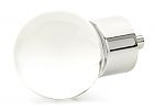 Schaub and Company City Lights 1-3/8" (35mm) Globe Glass Cabinet Knob (Polished Chrome/Clear Glass)