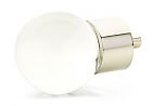 Schaub and Company City Lights 1-3/8" (35mm) Globe Glass Cabinet Knob (Polished Nickel/Clear Glass)