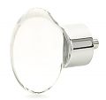Schaub and Company City Lights 1-3/4" (44mm) Oval Glass Cabinet Knob (Polished Chrome/Clear Glass)