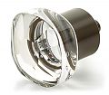 Schaub and Company City Lights 1-1/4" (32mm) Soft Square Glass Cabinet Knob (Oil Rubbed Bronze/Clear Glass)
