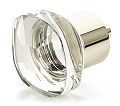 Schaub and Company City Lights 1-1/4" (32mm) Soft Square Glass Cabinet Knob (Polished Nickel/Clear Glass)