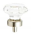 Schaub and Company Stargaze 1-1/4" (32mm) Clear Glass Cabinet Knob (Satin Nickel)