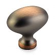 Schaub and Company Traditional Design Series 1-3/8" (35mm) Oval Cabinet Knob (Aurora Bronze)