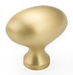 Schaub and Company Traditional Design Series 1-3/8" (35mm) Oval Cabinet Knob (Satin Brass)