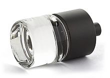 Schaub and Company City Lights 7/8" (22mm) Cylinder Glass Cabinet Knob (Oil Rubbed Bronze/Clear Glass)